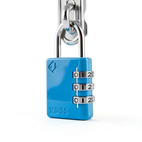 Combination Lock Zarker XD35 3‑Digit Padlock Blue 1‑Pack-6