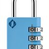 Combination Lock Zarker XD35 3‑Digit Padlock Blue 1‑Pack-0
