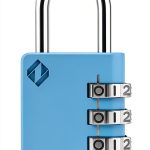 Combination Lock Zarker XD35 3‑Digit Padlock Blue 1‑Pack-0