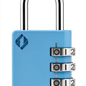 Combination Lock Zarker XD35 3‑Digit Padlock Blue 1‑Pack-0