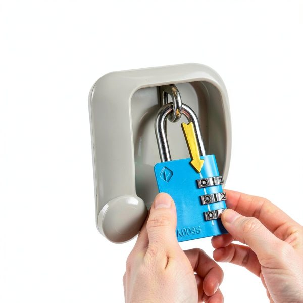 Combination Lock Zarker XD35 3‑Digit Padlock Blue 1‑Pack-2