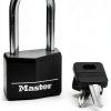 Master Lock Black Covered Aluminum Padlock with Long Shackle 141DLF-3