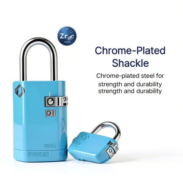 Combination Lock Zarker XD35 3‑Digit Padlock Blue 1‑Pack-4