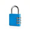 Combination Lock Zarker XD35 3‑Digit Padlock Blue 1‑Pack-1