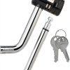 Master Lock Receiver Lock, 1/2 in. and 5/8 in. Swivel Head, Weather Resistant Trailer Coupler Locking Hitch Pin with Keys for Protecting Trailers, RVs, 2866DAT-0